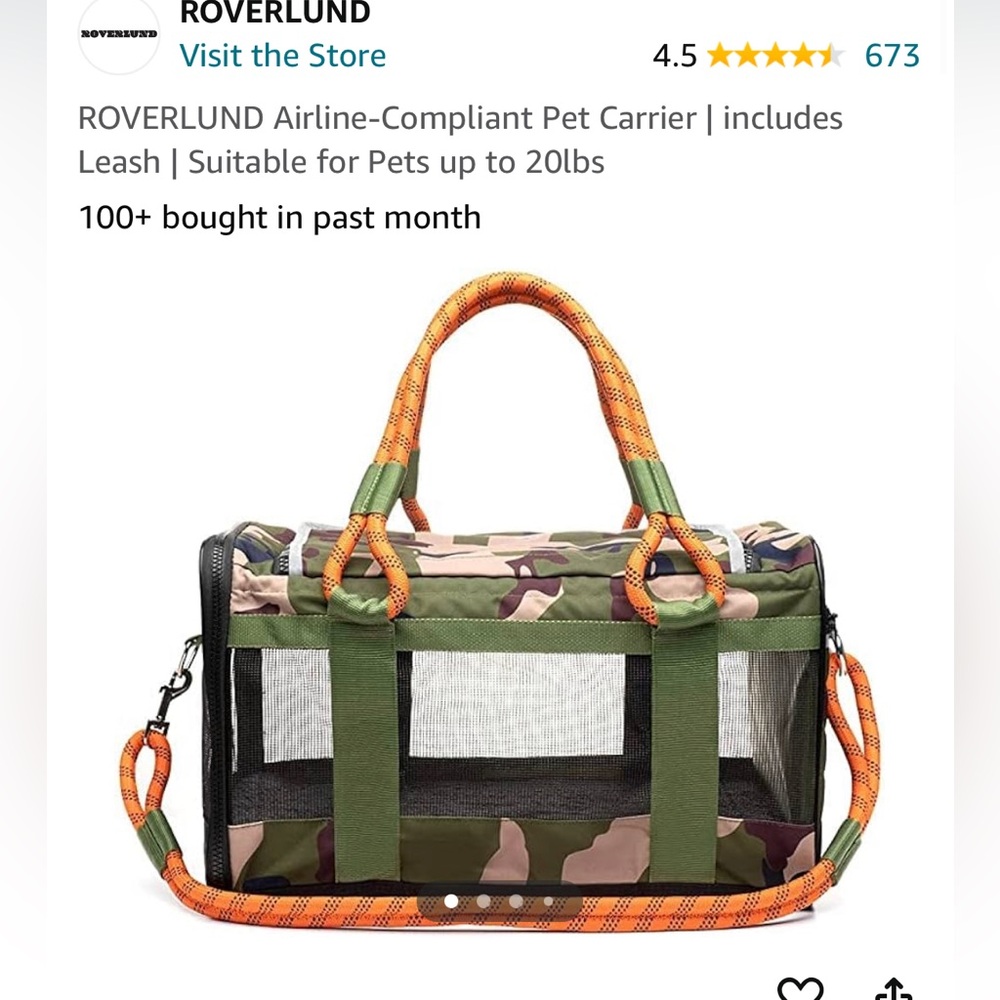 Roverlund Pet Carrier NWOT